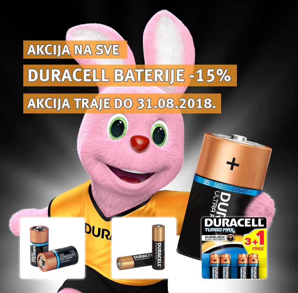 Akcija na sve DURACELL baterije